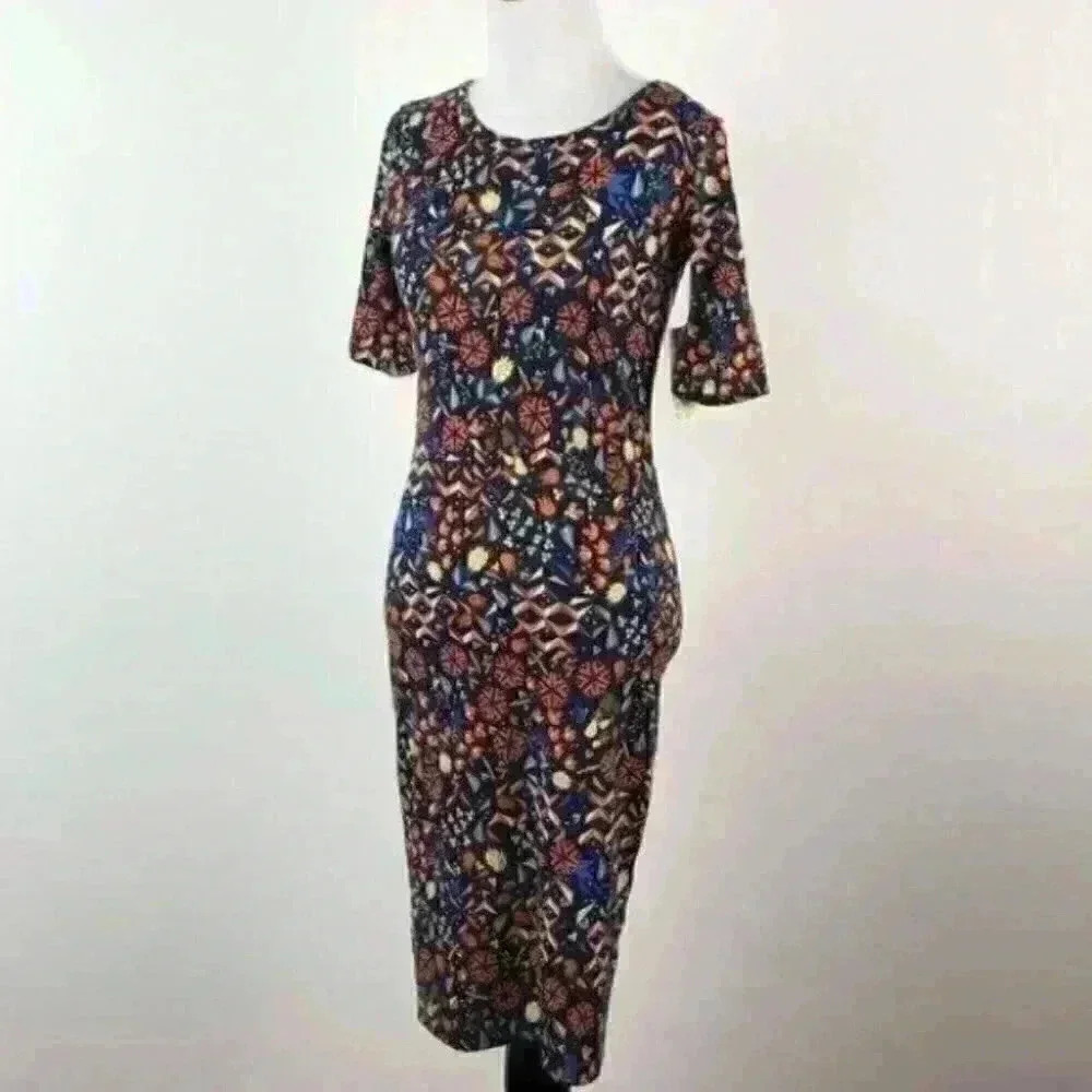Lularoe Julia dress size XXS 00-0 floral pencil - Picture 6 of 11